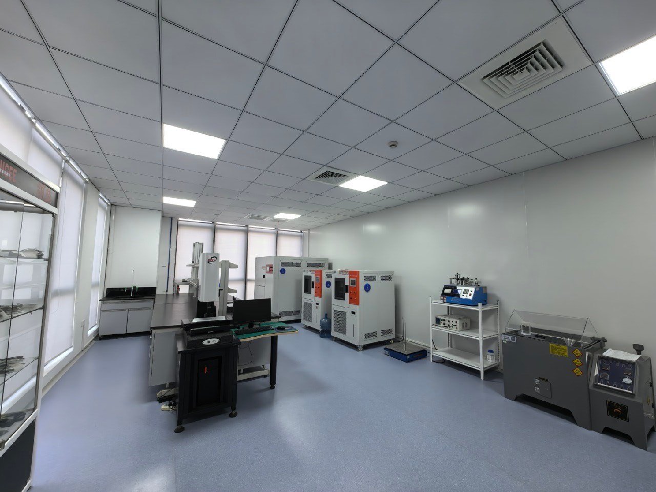 Endotec QC laboratory with environmental testing chambers