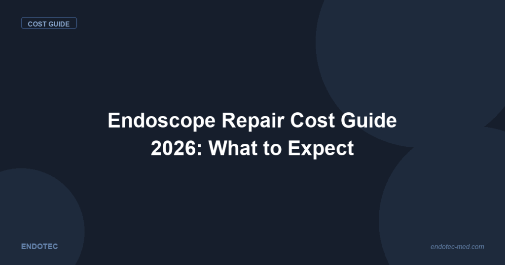 Endoscope repair cost guide 2026 - what to expect and how to save