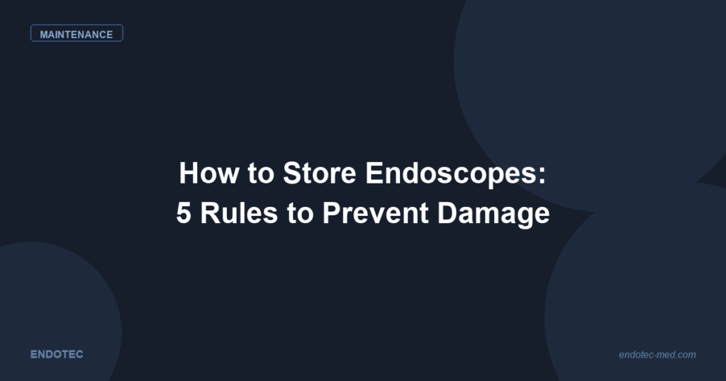 How to store endoscopes properly - 5 rules to prevent damage